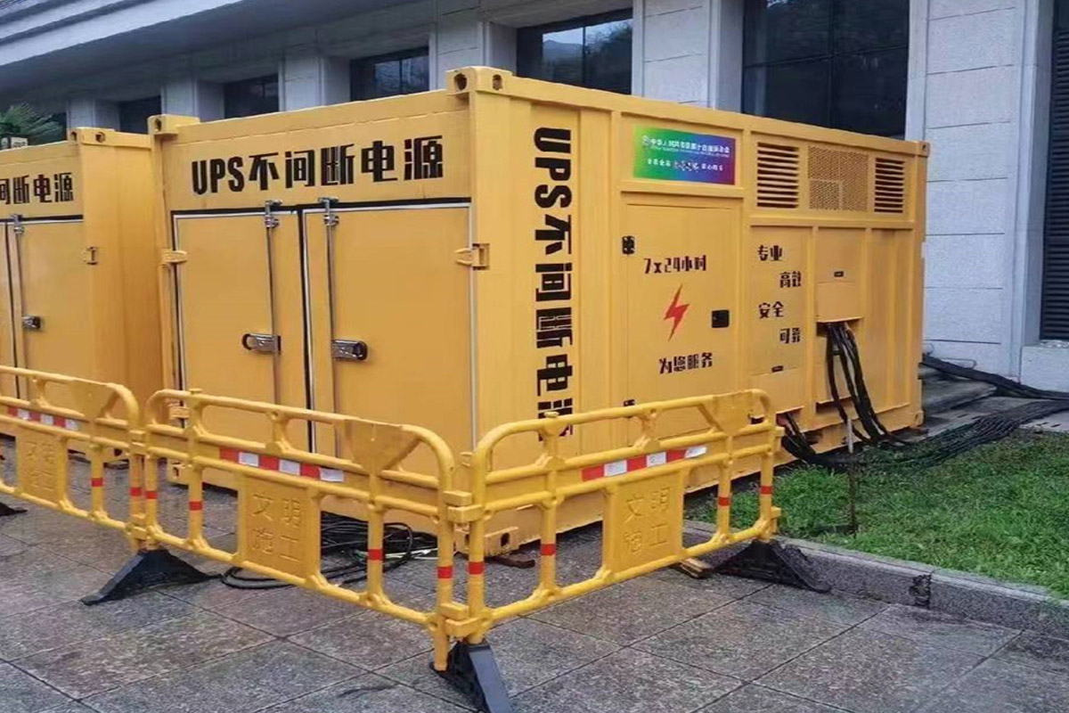 畅好乡发电机租赁施工现场