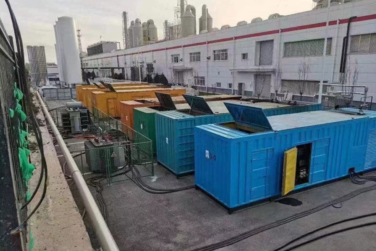 畅好乡发电机租赁施工现场